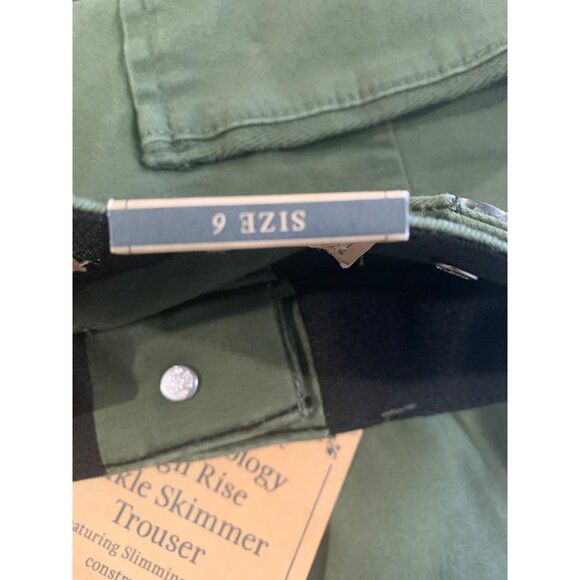 Democracy Womens Ab Technology High Rise Ankle Skimmer Trouser Size 6 Army Green - Picture 5 of 7